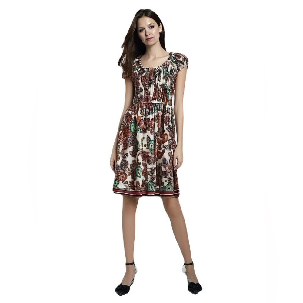 Dress Barn dress size 6 earthy tones and flowy style
